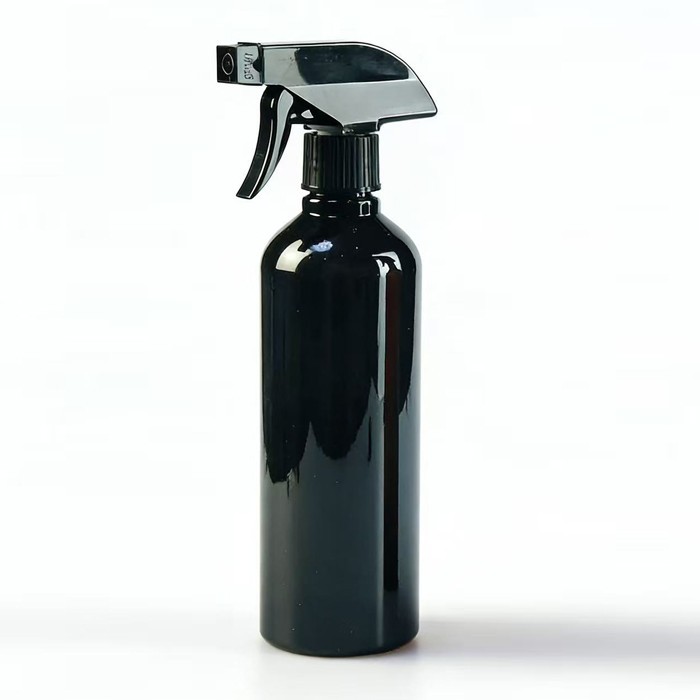 black plastic spray bottles